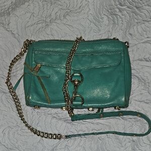 Rebecca Minkoff Mini M.A.C. crossbody bag Teal Leather